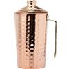 ANCIENTIMPEX Brocca in puro rame martellato ad acqua con coperchio e manico in ottone per benefici per la salute ayurvedica (stile moderno)