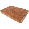 EFO Tagliere in legno, 50 x 35 x 4 cm, in legno di quercia, delicato sui coltelli e durevole, tagliere su due lati con pratici manici, tagliere in legno grande per cucina con angoli arrotondati