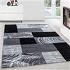 Teppium Tappeto Salotto a Pelo Corto Soggiorno Nero 300x400 (280x370 cm) Soffice e Morbido Moquette Tappeti per Cucina Sala Disegno A Scacchi