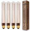 greenandco 4x Lampadina Vintage Edison LED dimmerabile | E27 T30 | claro | 2,3W 65lm | 1800K luce extra calda | 320° | 230V | nessun sfarfallio