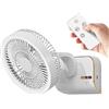 Generico Ventilatore Silenzioso per Camera | Ventilatore a Parete con Telecomando - Oscilla A Sinistra E Destra, 5 Velocità Del, Illuminazione A 2 Velocità | Per Comodino, Scaffale,