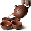 YXHUPOT Teiera cinese Zisha Xishi Beauty Style da 141,7 g, set da 4 tazze da 50 ml, strumento per il tè Gongfu (rosso)