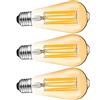 Ankey Lampadina Filamento LED E27 10W ST64 Edison Lampadina Vintage Retro, Lampadine di Filamento 2700K Bianca Calda Decorative Luce,Non Dimmerabile,Pacco da 3