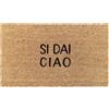 Social crazy Tappeto zerbino personalizzato - si dai - cocco naturale ideale per ingressi (Cocco naturale, 90x60 cm)