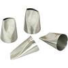 CIGPKLO Beccucci Sac a Poche Medium Size Rose Petal Piping Nozzle Set Cream Icing Tips For Cake Cupcake Flower Bean Paste Decorating Nozzles 4pc(1set-4pc)