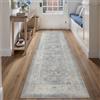PureCozy Passatoia da Corridoio 60x240cm, Lavabile, Antiscivolo, a Pelo Corto, Morbido, Vintage per Cucina, Corridoio, Soggiorno, Camera da Letto, davanti Al Letto, Blu
