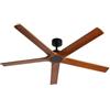 CREATE / WIND INDUSTRIAL WOOD XXL/Ventilatore da soffitto 100% legno con telecomando / 40W, Silenzioso, Ø183 cm, 6 velocità, programmabile, funzione estate-inverno