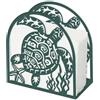 SUPERDANT Porta Tovaglioli da Tavola A Forma di Tartaruga Verde Portatovaglioli in Metallo con Stelle Marine Alghe Dispenser di Fazzoletti di Carta Da Pranzo Cucina Spiaggia Piano di Lavoro 15x15x5cm
