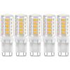 Suncan Lampadine LED 4W G9 Luce Calda 3000K, Lampadine LED 4W Sostitutive per Lampada alogena 40W, AC 230V, 450LM, Nessuno Sfarfallio, Confezione da 5