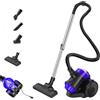 7Sevenjokers Aspirapolvere senza sacchetto, aspirapolvere senza sacchetto, 1000 W, potenza di aspirazione, cavo lungo, bocchetta a lancia, 1000 W, tappeto, piastrelle, potente aspirapolvere con cavo da 4 m, cavo