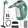 COSTWAY 1500W Pulitore a Vapore Portatile, Macchina a Vapore con Serbatoio d'Acqua da 400 ml Blocco per Bambini e Kit di Accessori da 14 Pezzi, 33x13x24,5 cm (Verde)
