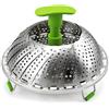 CHEOTIME Cestello Per Cottura a Vapore, Vaporiera in Acciaio Inossidabile Per Cucinare Vaporiera Per Verdure Pieghevole con Manico in Plastica Cestelli Per Cottura a Vapore Per Cottura Cestello(Steam Basket)