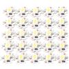 Fafeicy Chip LED 3W 5V 200LM, 25 Pezzi, Perline Lampada LED ad Alta Potenza, SMD per Illuminazione Fai-da-Te, Bianco Caldo, Base in Alluminio