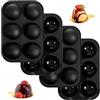 Classicseali 4 stampi in silicone a forma di emisfera, a forma di emisfero, in silicone, per americani, per la produzione di cupola, cioccolato, mouse, torte, gelatina