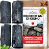 ORINKO® Binchotan Kishu - Filtro Acqua Carbone Attivo Giapponese x4 - Purificazione Naturale per Acqua - Carbone Vegetale Sostenibile per Caraffe e Rubinetti - Alternativa Ecologica per Acqua Pura