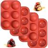 Classicseali 4 stampi rotondi in silicone a forma di sfera, 5 cm, per cioccolatini