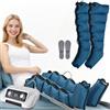 LQJHDM Stivali pressoterapia Gambe | 6 macchine per pressoterapia professionale per casa addome | Massaggiatore drenaggio linfatico circolazione, 0-240 Mmhg regolabili (Blu 2gambe L)