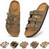 Wizshoe Sandali Donna in Pelle Comodi Ciabatte Estive Sabot Marrone 36 EU