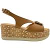 Melluso Sandali da Donna in Pelle con Zeppa, 034400 (Cuoio, Sistema Taglie Calzature EU, Adulto, Numero, Media, 40)