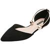 Jamron Donna Punta Velluto Ballerine Elegante D'Orsay Pumps Piatto Scarpe da Sera