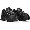 New Rock M.120N-C103 Scarpe Piattaforma Unisex Punk Gotico Rock in Pelle Vacchetta, Nero , 38 EU