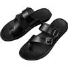 WCXTY Ciabatte Estive da Uomo per Fascite Plantare/Sandali da Spiaggia per Piedi Piatti/Comode Pantofole Ortopediche con Anello per Le Dita dei Piedi(Black,45 EU)