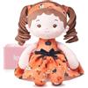 LeyaDoll Bambola morbida(12'), bambola bambina ideale come regalo bambino 1 anno, regalo di battesimo e Natale per bambina e neonati-Daydream-Pumpkin