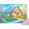 BWLPRNDZJGLQ Casa Fiabesca Puzzle 1000 Pezzi Carta per Adulti Paesaggio di Giardino Colorato Puzzle per Adulti Relax Arredo Regalo Famiglia 38x26cm/1000pcs