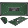 Engelhart - 320992 - Tappeto da Poker Verde - Superficie Antiscivolo 120 cm x 60 cm, Spessore 3 mm - Accessorio per Gioco da Casinò