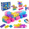 Juvanovo Blocchi da Costruzione Sensoriali, 40 Pezzi Jelly Blocchi, Gioco Espandibili, Morbidi e Flessibili, Giochi Sensoriali