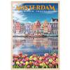 MyPuzzle.com MyPuzzle Amsterdam, Paesi Bassi - Città Dei Canali, Poster Di Viaggio D'epoca - Premium 500 Pezzi Puzzle - MyPuzzle Collezione speciale di Havana Puzzle Company