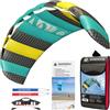 HQ Symphony Beach III 1.8 Aqua, tappetino doppio drago, drago per bambini e adulti, 60 x 180 cm, con corde Blendline da 80 kp, 2 x 25 m su winder con passanti, drago a partire dai 12 anni