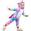 Tutukyle Costume da Unicorno Bambini- Costume da Pigiama Animali Tuta Onesie Peloso Tutina Unisex Unicorno Costumi di Carnevale con Cappuccio Abbigliamento per Bambini Cosplay Halloween Party Natale