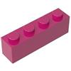 XYEIUGO 3010 Mattoni Base Mattoni 1x4 50 Pezzi GDS-534 compatibile con Lego Mattoncini da Costruzione Colore:Magenta 124