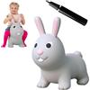 GERARDO'S Toys Hopper Coniglio Grigio Rimbalzante da Cavalcare. Space Hopper per Bambini a Partire da 12 Mesi.