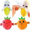 Generic Giocattolo di peluche musicale interattivo con piano e ritmo di frutta, peluche sensoriale con sensore di movimento per bambini, bambola educativa con suoni e melodie early learning