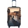 OXKGHHO Venezia Night Print Valigia Protector con Unico, adatto per bagagli da 45-70 cm, per viaggi e viaggi d'affari, Bianco, L