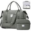 SEAFEW Borsone da Viaggio,Bagaglio a Mano Easyjet Borsa da Viaggio con Scomparto per le Scarpe, Borsa da Cabina per Easyjet Borsa Sportiva Borsone da Palestra da Weekend,H2-Verde