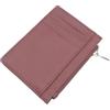 LOVSSU Portafoglio casual da lavoro in pelle con cerniera e porta carte di credito personalizzato nome(Wine red)