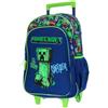 mybagstory | Zaino con ruote Minecraft | 2 scomparti | Verde