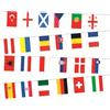 LYEAA 2024 Bandiera dei Paesi Europei in Poliestere 7M 24 Paesi Bandiere a Corda Appese 24 Squadre Nazionali Bandierine Bandiere Nazionali Bandiere a Corda Decorazioni for Eventi di Calcio (