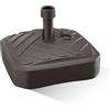 GARDENIX Base per ombrellone, Quadrato, Marrone, in plastica, riempibile con Sabbia, Acqua, Ghiaia in Giardino, Spiaggia, terrazza, ombrellone portaombrelli