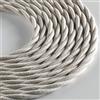Klartext - Cavo tessile trecciato LUMIÈRE per illuminazione, 3x0,75mm, Cotone Tortora, 3mt.|Attenzione: cavo terra incluso! Massima sicurezza anti scossa!