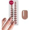 DOONAILS® Set di 30 unghie finte in morbido gel, colore espresso, extra corte e quadrate, marrone caldo, copertura completa, 15 misure, 6-14 mm, lunghezza 13 mm