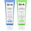 Q+A AHA, esfoliante per il corpo e gel doccia all'acido salicilico, 2 x 250 ml