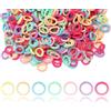 Foonary 500 elastici per capelli per ragazze, morbidi elastici per capelli, colorati, piccoli, per ragazze, bambini, per Natale, un sacchetto regalo, fai da te