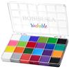 BOBISUKA Set di 24 colori per il viso, tavolozza professionale di trucchi teatrali e body painting, a base d'acqua, colori atossici per bambini, per Halloween, carnevale, cosplay e SFX