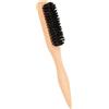 TRACOMPAN Spazzola per capelli con setole di cinghiale per coda di cavallo elegante panini barba, controllo Flyaways e domare i bordi, coda di topo in legno pettine con manico appuntito per sezionare e prendere