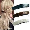 Ypkia 3 Pezzi Francese Rettangolare Pinza Automatica Forcine per Capelli Signore Capelli Sottile Tartaruga Clip