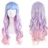 MUNSKT Parrucca nera con capelli lunghi ricci da 68 cm, da donna, per cosplay, carnevale (multicolore)